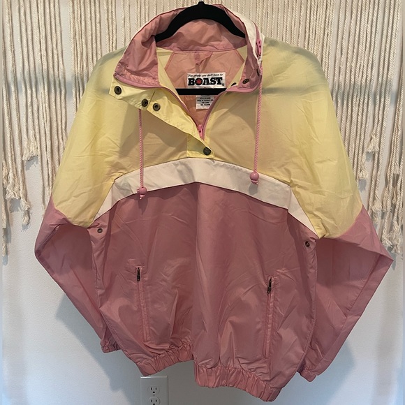 Vintage BOAST Color Block Streetwear Hooded Windbreaker Sz XL - Picture 3 of 14